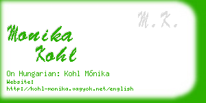 monika kohl business card