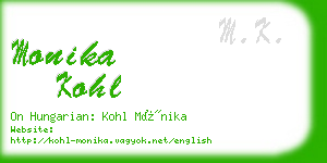 monika kohl business card